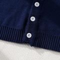 Baby Boy/Girl Striped V Neck Long-sleeve Button Knitted Cardigan Sweater Navy