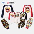 Justice League Family Matching Super Heroes Top and Allover Pants Pajamas Sets Colorful