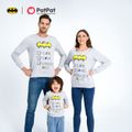 Batman 100% Cotton Family Matching Grey Sweatshirts Grey