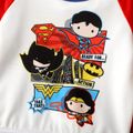 Justice league 2-piece Toddler Boy/Girl Super Heroes Top and Allover Pants Sets Red image 2