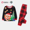 PAW Patrol Family Matching Christmas Big Graphic Top and Plaid Pants Pajamas Sets Black