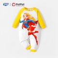 Justice League Baby Boy/Girl Super Heroes Colorblock Jumpsuit Yellow