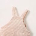 Baby Boy/Girl Solid Corduroy 3D Ears Sleeveless Jumpsuit Overalls Apricot
