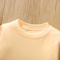 100% Cotton Multi Color Solid Round Neck Long-sleeve Beige or Grey or Dark Green or Brown or Black Toddler Pullover Top Beige