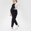 Maternity Solid Dual Pocket Cami Jumpsuit Black