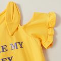 1 pc Kid Girl Short-sleeve Cotton Sports A Dress Yellow