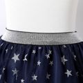 Kid Girl Stars Glitter Design Mesh Skirt Dark Blue image 4