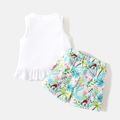 PAW Patrol 2-piece Toddler Girl Flounce Cotton Tank Top and Allover Pants Set White