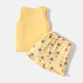 PAW Patrol 2-piece Toddler Girl Flounce Tank Top and Floral Allover Pants Set Yellow