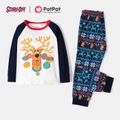 Scooby-Doo Family Matching Antler Top and Allover Pants Christmas Pajamas Sets Royal Blue