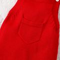 Baby Boy/Girl Solid Knitted Sleeveless Jumpsuit Overalls Red image 5