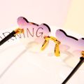 Baby / Kleinkind / Kind Cartoon Katzenohren randlose dekorative Brille (mit Brillenetui) helles lila