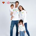 SUPERMAN 100% Cotton Super Hero Family Matching Hooded Sweatshirts White