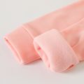 2-piece Kid Girl Letter Print Pink Hoodie Sweatshirt and Ripped Denim Jeans Set Pink