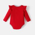 Wonder Woman Baby Girl Cotton Flouce Big Graphic Bodysuit Red