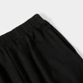Letter Print Black Sweatpants Joggers Pants for Mom and Me Black