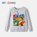 Justice League Family Matching 100% Cotton Super Heroes Pullover Sweatshirts Light Grey