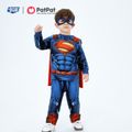 Justice League 3-piece Toddler Boy Super Heroes  Cosplay Costume Set with Cloak and Face Mask Blue image 4