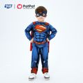 Justice League 3-piece Toddler Boy Super Heroes  Cosplay Costume Set with Cloak and Face Mask Blue
