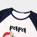 Christmas Sloth and Letters Print Family Matching Long-sleeve Pajamas Sets (Flame Resistant) Dark blue/White/Red image 4