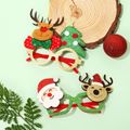 2-pack Christmas Elk Santa Claus Pine Tree Decorative Glasses Party Supplies Red