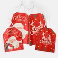 Christmas Santa Claus Letter Graphic Red Apron for Mom and Me Color-A