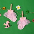 Baby / Toddler / Kid Pure Color Lace Trim Socks for Girls Pink image 2