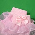 Baby / Toddler / Kid Pure Color Lace Trim Socks for Girls Pink image 3