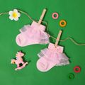 meias de renda de cor pura bebê / criança / criança para meninas Rosa image 1
