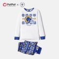NFL Family Matching LA RAMS Pajamas Top and Allover Pants Sets BLUEWHITE