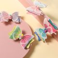 2-pack Colorful Gradient Sequin Butterfly Hair Clip for Girls Color-A