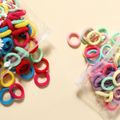 50-pack Multicolor Small Size Rubber Hair Ties for Girls Color-A image 3