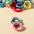 50-pack Multicolor Small Size Rubber Hair Ties for Girls Color-A image 4