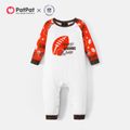NFL Family Matching BROWNS Colorblock Top and Allover Pants Pajamas Sets Orange