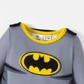 Justice League Baby Boy/Girl Super Heroes Costume Jumpsuit with Cloak and Bib Set Grey image 3