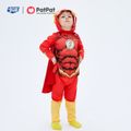 Justice League Toddler Boy/Girl Super Heroes Cosplay Costume With Hooded Cloak and Face Mask Red