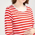 Maternity Red Stripe Long-sleeve Pajama Loungwear Red