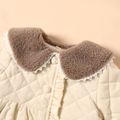 Solid Fluffy Doll Collar Lace and Ruffle Decor Fleece-lining Long-sleeve White or Pink or Red Baby Padded Coat Jacket White