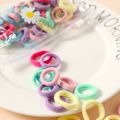 50-pack Multicolor Small Size Rubber Hair Ties for Girls Color-A image 1