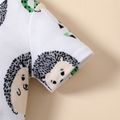 Baby Boy/Girl All Over Hedgehog and Cactus Print Short-sleeve Romper Colorful image 4