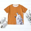 Kid Boy Animal Dinosaur/Bear Print Short-sleeve Tee Ginger image 1