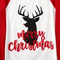 Christmas Deer and Letter Print Family Matching Red Raglan Long-sleeve Pajamas Sets (Flame Resistant) Red