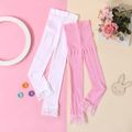 Toddler / Kid Pure Color Lace Trim Pantyhose for Girls White image 3