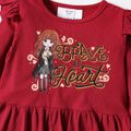 Harry Potter 2-piece Toddler Girl Flounce Top and Solid Leggings Set Red