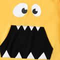 Kid Boy Shark Print Sleeveless Hooded Tank Top Yellow image 4