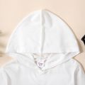 Kid Boy Reflective Laser Bear Design Casual Hoodie Sweatshirt Creamy White
