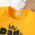Baby Boy Sunglasses and Letter Print Short-sleeve T-shirt Yellow