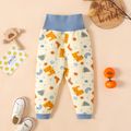 100% Cotton Allover High Waist Design Pink or Blue or Coral Baby Pants Leggings Blue image 1