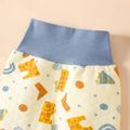 100% Cotton Allover High Waist Design Pink or Blue or Coral Baby Pants Leggings Blue image 2