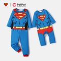 Superman Sibling Matching Blue Long-sleeve Graphic Sets Blue image 1